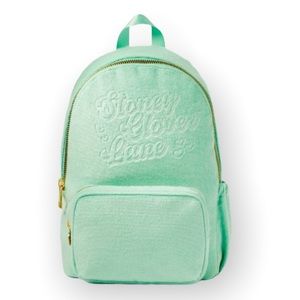 Stoney Clover Lane LIMITED EDITION Terry Cloth Embossed Backpack in Light Green